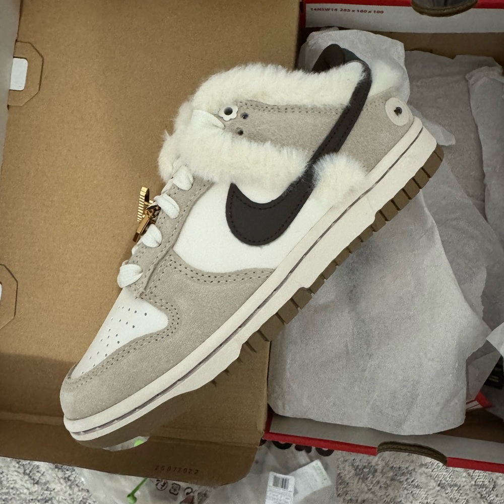 Nike dunk faux mink and jewels